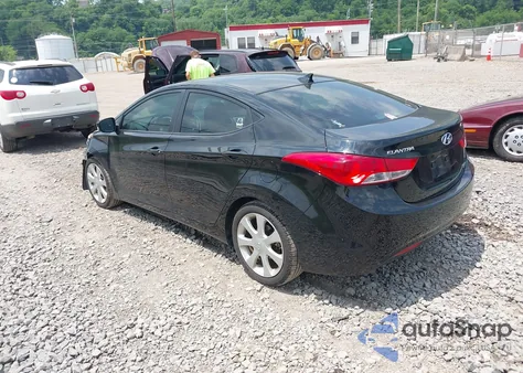 2013 Hyundai Elantra Limited from USA, damaged, VIN 5NPDH4AEXDH165770